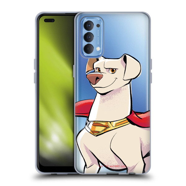 DC League Of Super Pets Graphics Krypto Soft Gel Case for OPPO Reno 4 5G