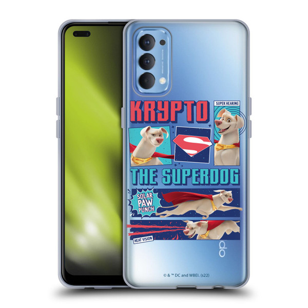 DC League Of Super Pets Graphics Krypto The Superdog Soft Gel Case for OPPO Reno 4 5G