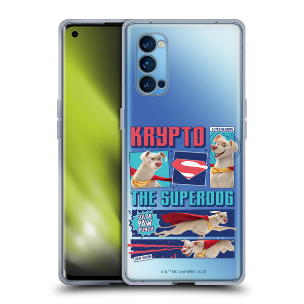 DC League Of Super Pets Graphics Krypto The Superdog Soft Gel Case for OPPO Reno 4 Pro 5G