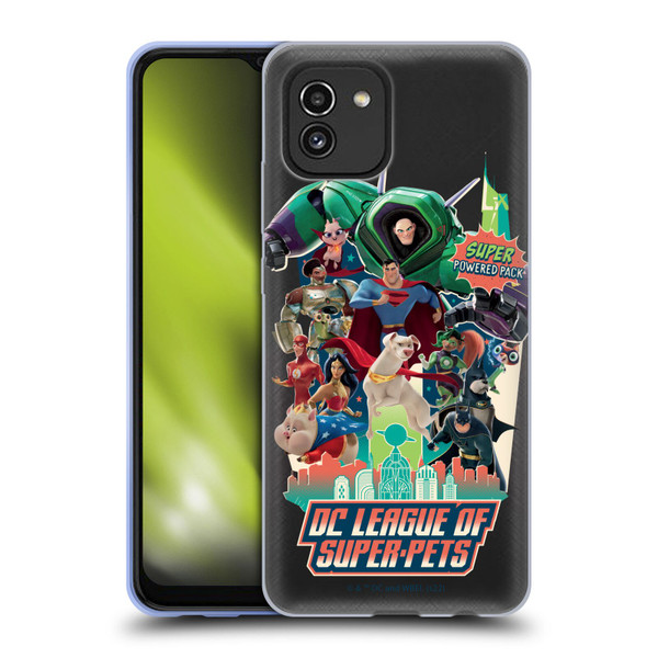 DC League Of Super Pets Graphics Super Powered Pack Soft Gel Case for Samsung Galaxy A03 (2021)