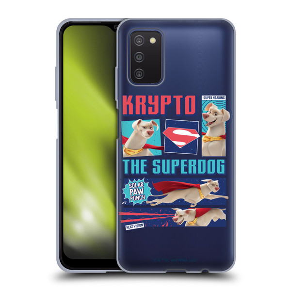 DC League Of Super Pets Graphics Krypto The Superdog Soft Gel Case for Samsung Galaxy A03s (2021)