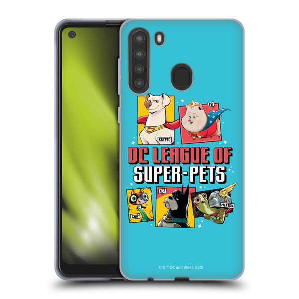 DC League Of Super Pets Graphics Characters 2 Soft Gel Case for Samsung Galaxy A21 (2020)