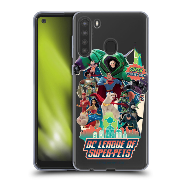 DC League Of Super Pets Graphics Super Powered Pack Soft Gel Case for Samsung Galaxy A21 (2020)