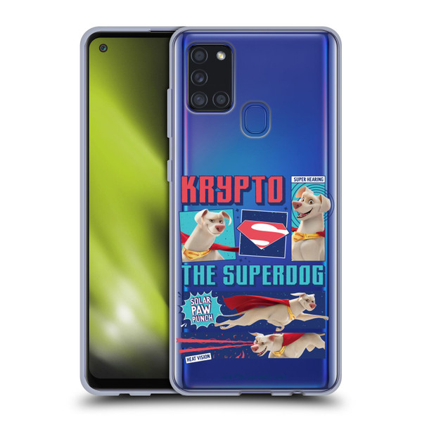 DC League Of Super Pets Graphics Krypto The Superdog Soft Gel Case for Samsung Galaxy A21s (2020)