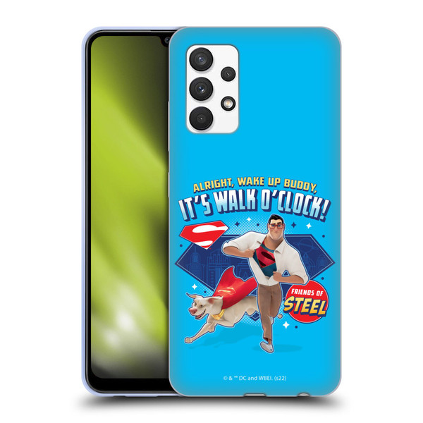 DC League Of Super Pets Graphics It's Walk O' Clock Soft Gel Case for Samsung Galaxy A32 (2021)