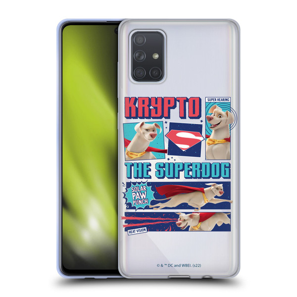 DC League Of Super Pets Graphics Krypto The Superdog Soft Gel Case for Samsung Galaxy A71 (2019)