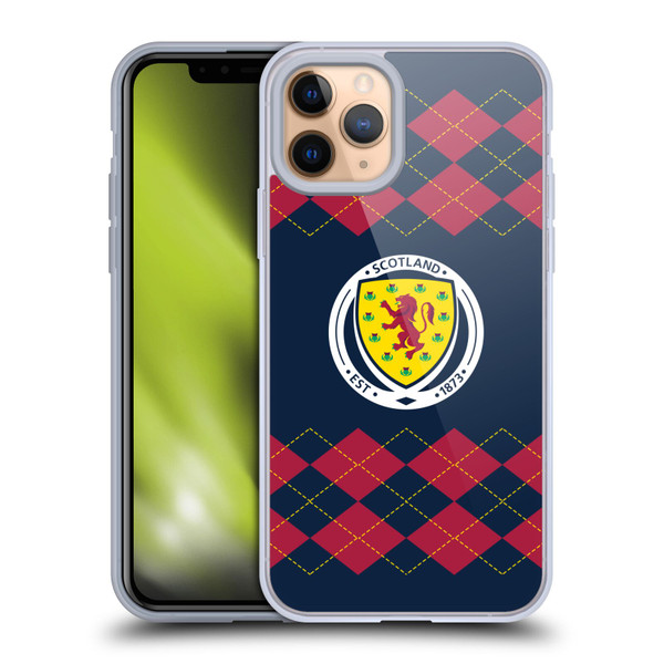 Scotland National Football Team Logo 2 Argyle Soft Gel Case for Apple iPhone 11 Pro