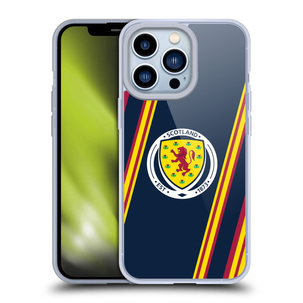 Scotland National Football Team Logo 2 Stripes Soft Gel Case for Apple iPhone 13 Pro