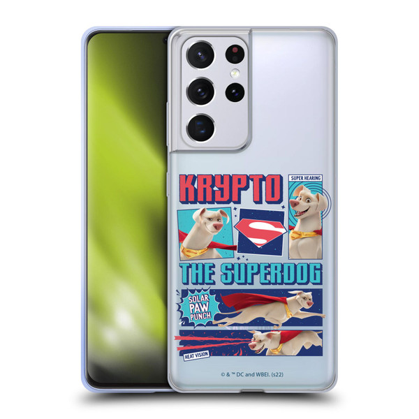 DC League Of Super Pets Graphics Krypto The Superdog Soft Gel Case for Samsung Galaxy S21 Ultra 5G