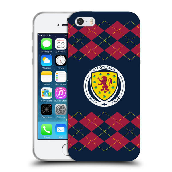 Scotland National Football Team Logo 2 Argyle Soft Gel Case for Apple iPhone 5 / 5s / iPhone SE 2016