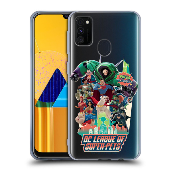 DC League Of Super Pets Graphics Super Powered Pack Soft Gel Case for Samsung Galaxy M30s (2019)/M21 (2020)