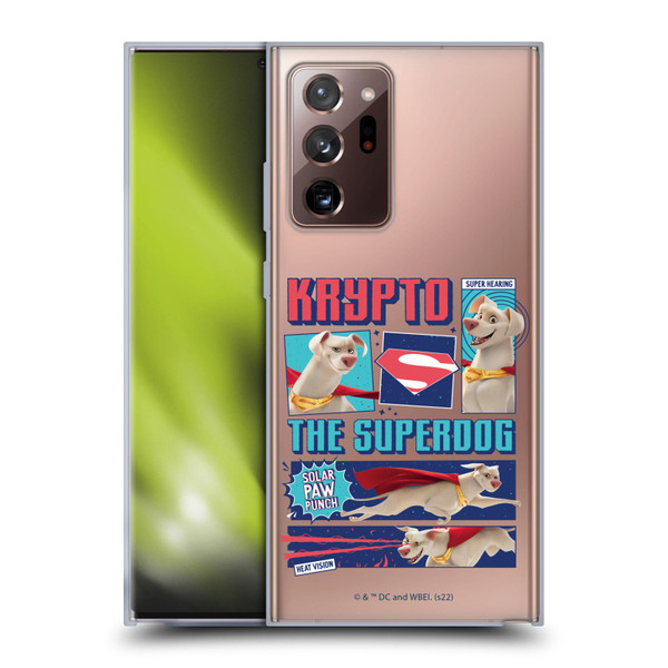 DC League Of Super Pets Graphics Krypto The Superdog Soft Gel Case for Samsung Galaxy Note20 Ultra / 5G
