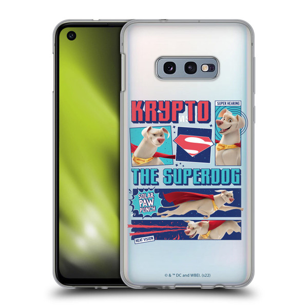 DC League Of Super Pets Graphics Krypto The Superdog Soft Gel Case for Samsung Galaxy S10e