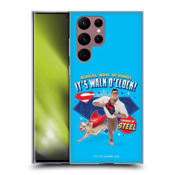 DC League Of Super Pets Graphics It's Walk O' Clock Soft Gel Case for Samsung Galaxy S22 Ultra 5G