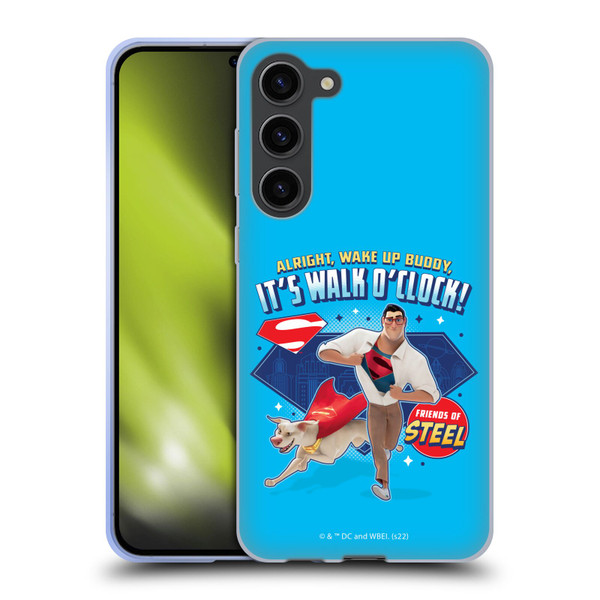 DC League Of Super Pets Graphics It's Walk O' Clock Soft Gel Case for Samsung Galaxy S23+ 5G