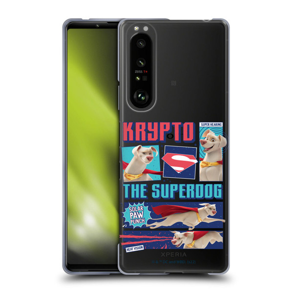 DC League Of Super Pets Graphics Krypto The Superdog Soft Gel Case for Sony Xperia 1 III