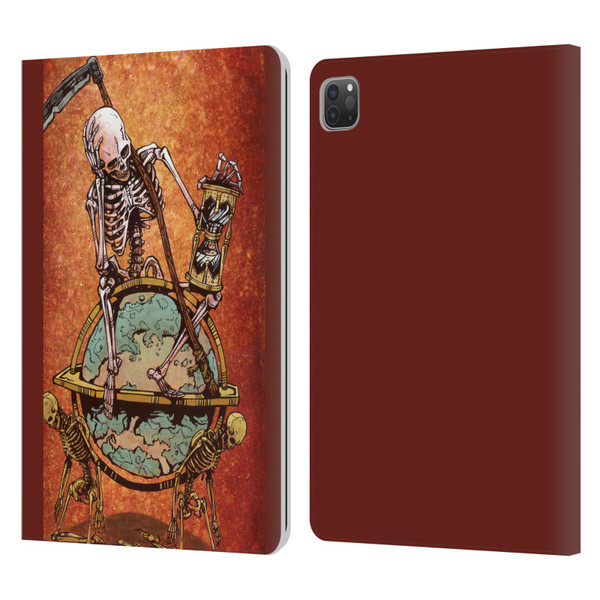 David Lozeau Colourful Art Memento Mori Leather Book Wallet Case Cover For Apple iPad Pro 11 2020 / 2021 / 2022