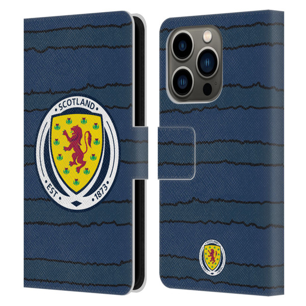 Scotland National Football Team Kits 2019-2021 Home Leather Book Wallet Case Cover For Apple iPhone 14 Pro