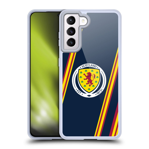 Scotland National Football Team Logo 2 Stripes Soft Gel Case for Samsung Galaxy S21 5G