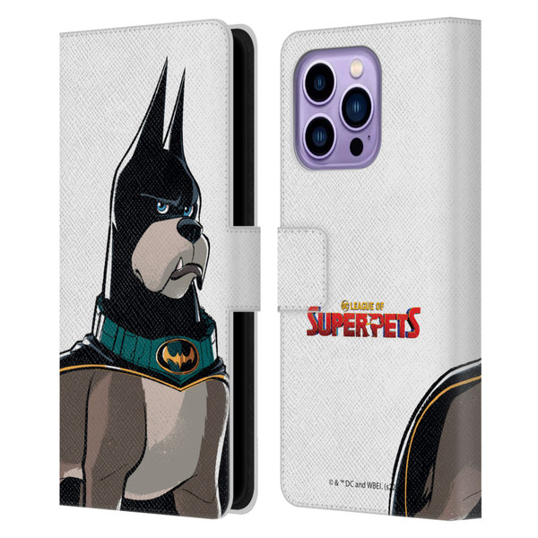 DC League Of Super Pets Graphics Ace Leather Book Wallet Case Cover For Apple iPhone 14 Pro Max