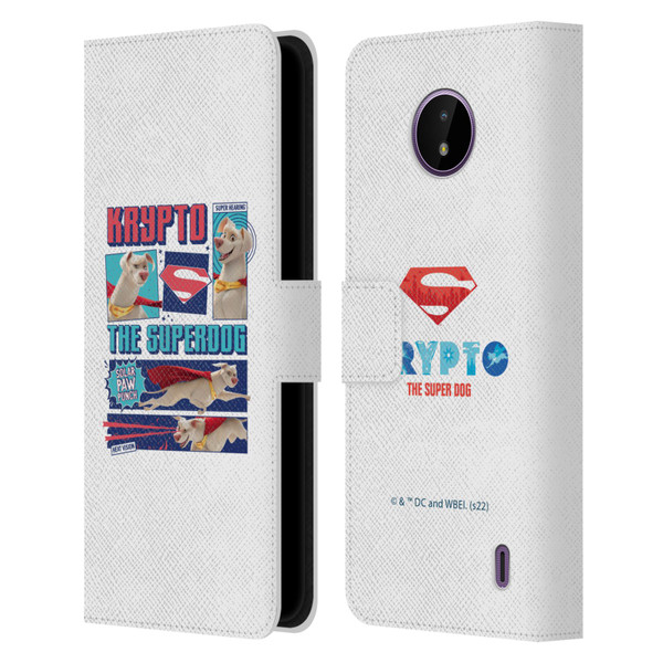 DC League Of Super Pets Graphics Krypto The Superdog Leather Book Wallet Case Cover For Nokia C10 / C20