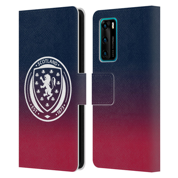 Scotland National Football Team Logo 2 Gradient Leather Book Wallet Case Cover For Huawei P40 5G
