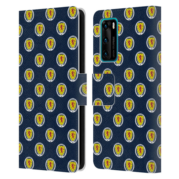 Scotland National Football Team Logo 2 Pattern Leather Book Wallet Case Cover For Huawei P40 5G