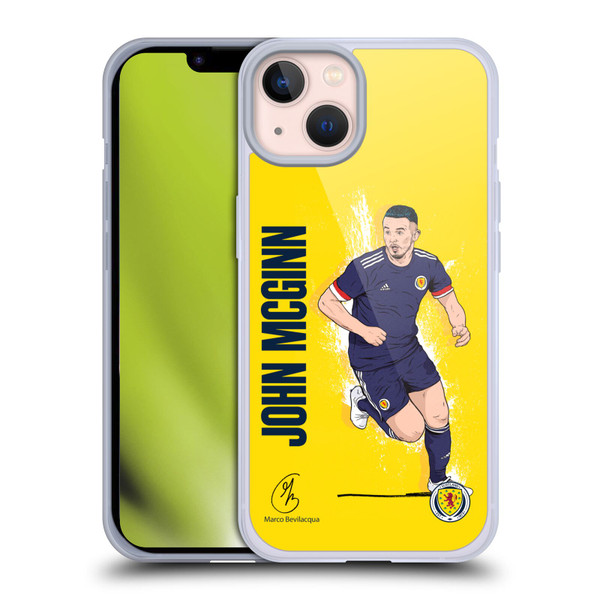 Scotland National Football Team Players John McGinn Soft Gel Case for Apple iPhone 13