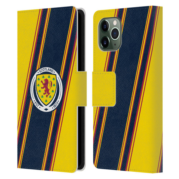 Scotland National Football Team Logo 2 Stripes Leather Book Wallet Case Cover For Apple iPhone 11 Pro