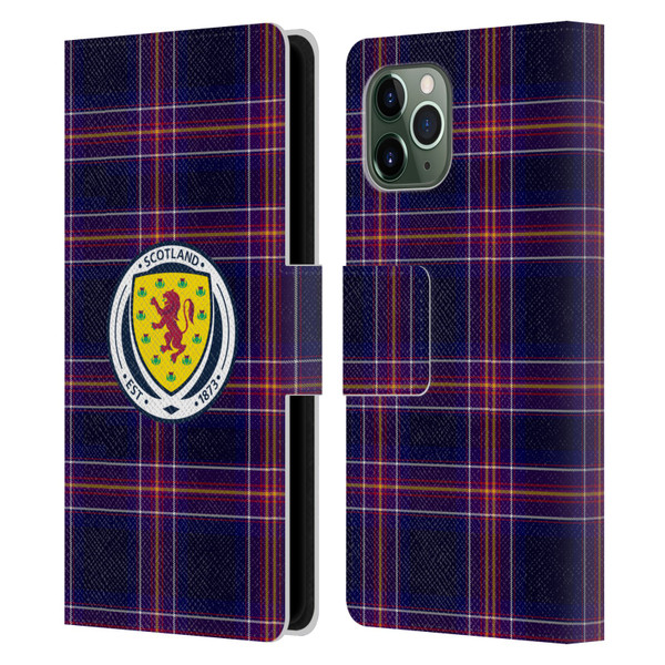 Scotland National Football Team Logo 2 Tartan Leather Book Wallet Case Cover For Apple iPhone 11 Pro