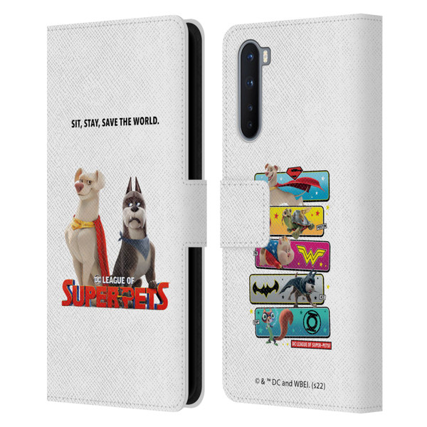 DC League Of Super Pets Graphics Characters 1 Leather Book Wallet Case Cover For OnePlus Nord 5G
