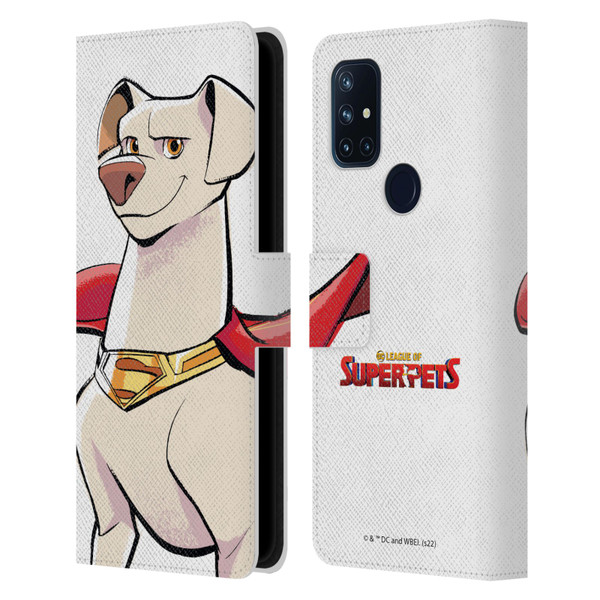 DC League Of Super Pets Graphics Krypto Leather Book Wallet Case Cover For OnePlus Nord N10 5G