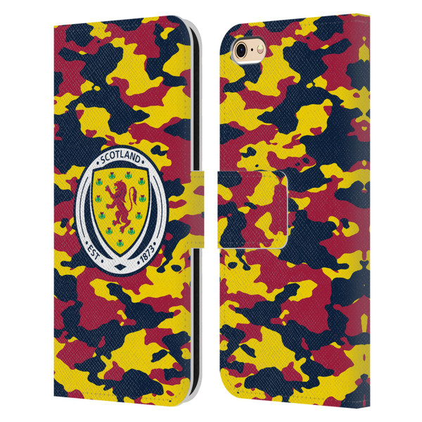 Scotland National Football Team Logo 2 Camouflage Leather Book Wallet Case Cover For Apple iPhone 6 / iPhone 6s