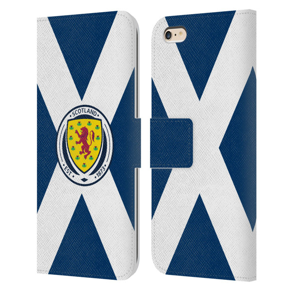 Scotland National Football Team Logo 2 Scotland Flag Leather Book Wallet Case Cover For Apple iPhone 6 Plus / iPhone 6s Plus