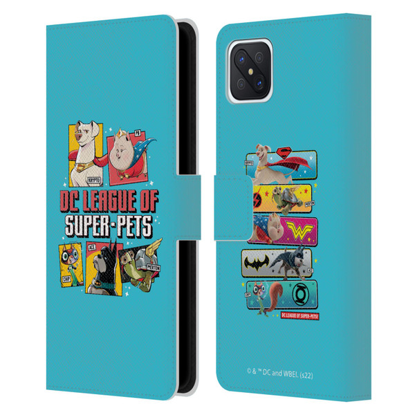 DC League Of Super Pets Graphics Characters 2 Leather Book Wallet Case Cover For OPPO Reno4 Z 5G