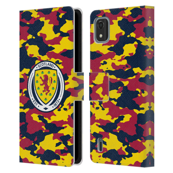 Scotland National Football Team Logo 2 Camouflage Leather Book Wallet Case Cover For Nokia C2 2nd Edition