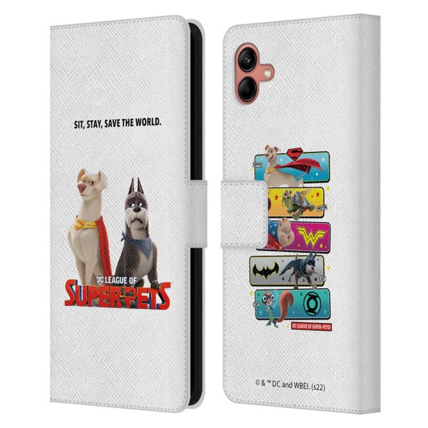 DC League Of Super Pets Graphics Characters 1 Leather Book Wallet Case Cover For Samsung Galaxy A04 (2022)