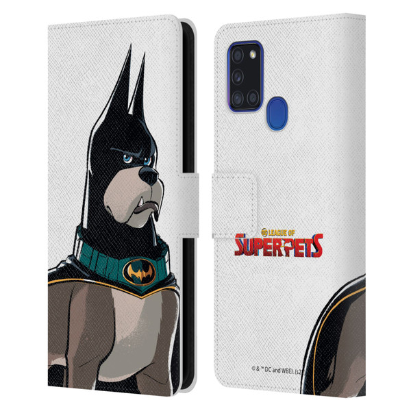 DC League Of Super Pets Graphics Ace Leather Book Wallet Case Cover For Samsung Galaxy A21s (2020)
