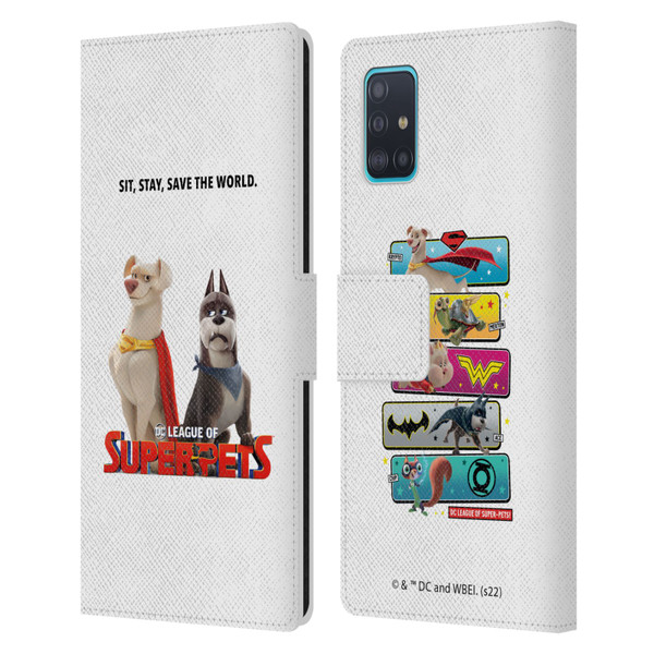 DC League Of Super Pets Graphics Characters 1 Leather Book Wallet Case Cover For Samsung Galaxy A51 (2019)