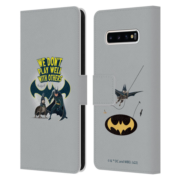 DC League Of Super Pets Graphics We Don't Play Well With Others Leather Book Wallet Case Cover For Samsung Galaxy S10+ / S10 Plus