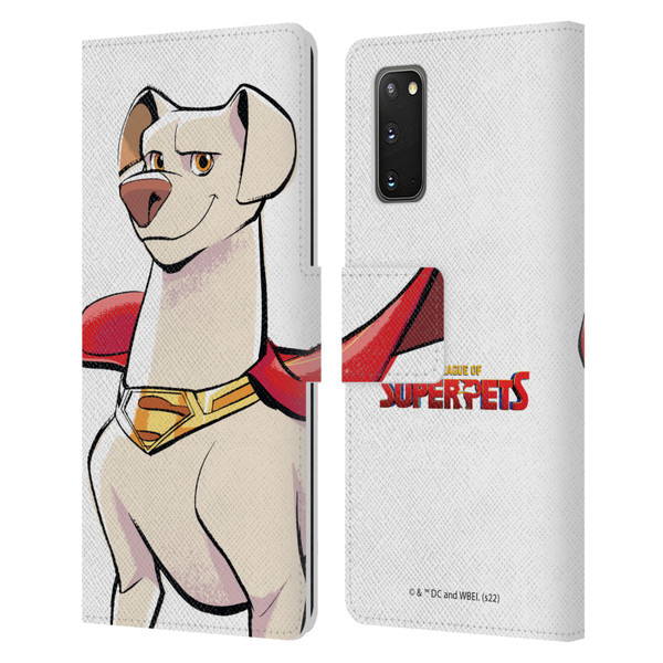 DC League Of Super Pets Graphics Krypto Leather Book Wallet Case Cover For Samsung Galaxy S20 / S20 5G