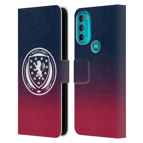 Scotland National Football Team Logo 2 Gradient Leather Book Wallet Case Cover For Motorola Moto G71 5G