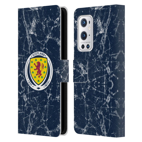 Scotland National Football Team Logo 2 Marble Leather Book Wallet Case Cover For OnePlus 9 Pro