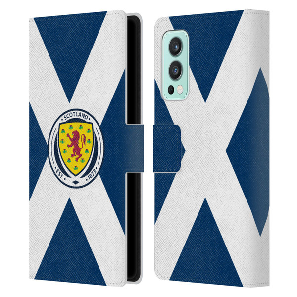 Scotland National Football Team Logo 2 Scotland Flag Leather Book Wallet Case Cover For OnePlus Nord 2 5G
