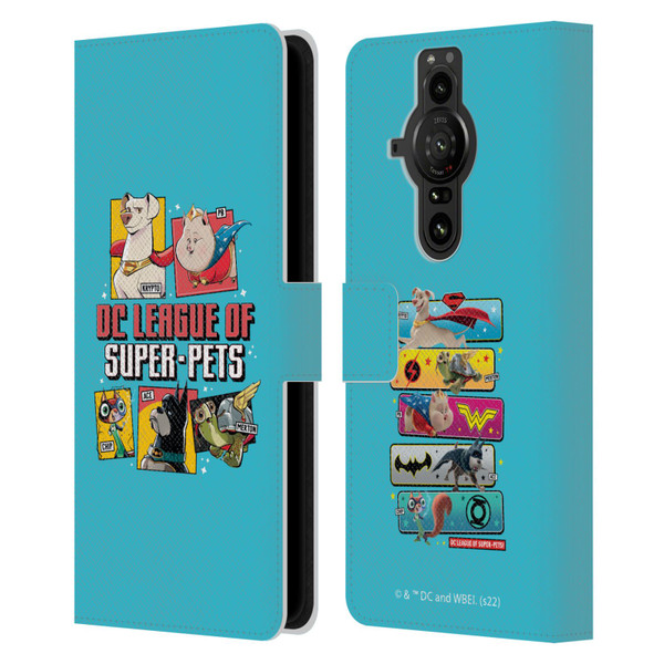 DC League Of Super Pets Graphics Characters 2 Leather Book Wallet Case Cover For Sony Xperia Pro-I