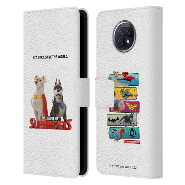 DC League Of Super Pets Graphics Characters 1 Leather Book Wallet Case Cover For Xiaomi Redmi Note 9T 5G