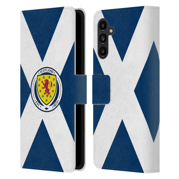 Scotland National Football Team Logo 2 Scotland Flag Leather Book Wallet Case Cover For Samsung Galaxy A13 5G (2021)