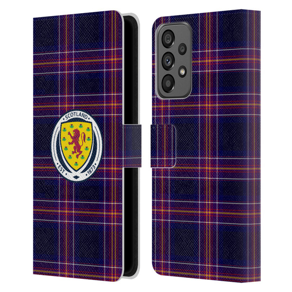 Scotland National Football Team Logo 2 Tartan Leather Book Wallet Case Cover For Samsung Galaxy A73 5G (2022)