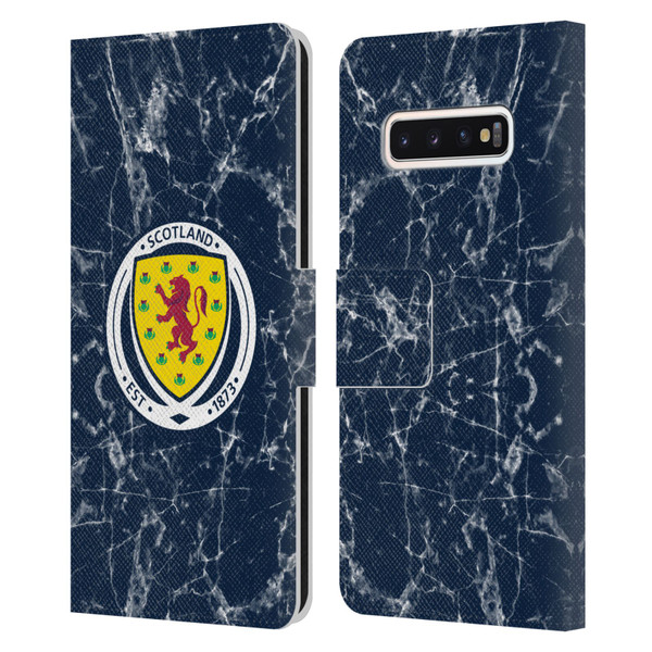 Scotland National Football Team Logo 2 Marble Leather Book Wallet Case Cover For Samsung Galaxy S10