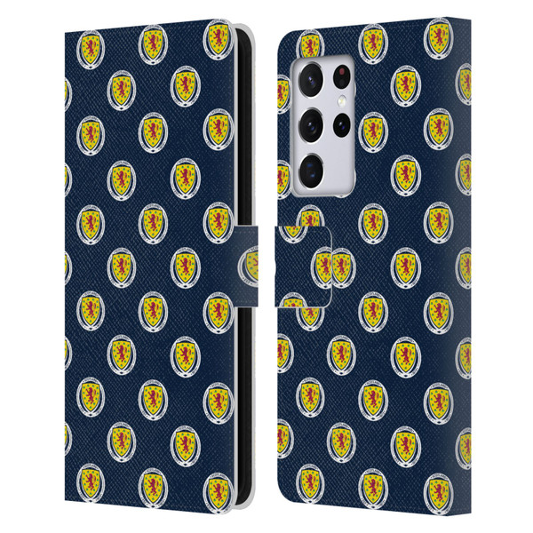 Scotland National Football Team Logo 2 Pattern Leather Book Wallet Case Cover For Samsung Galaxy S21 Ultra 5G